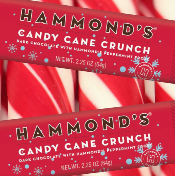 HAMMONDS DARK CHOCOLATE CANDY CANE CRUNCH BAR