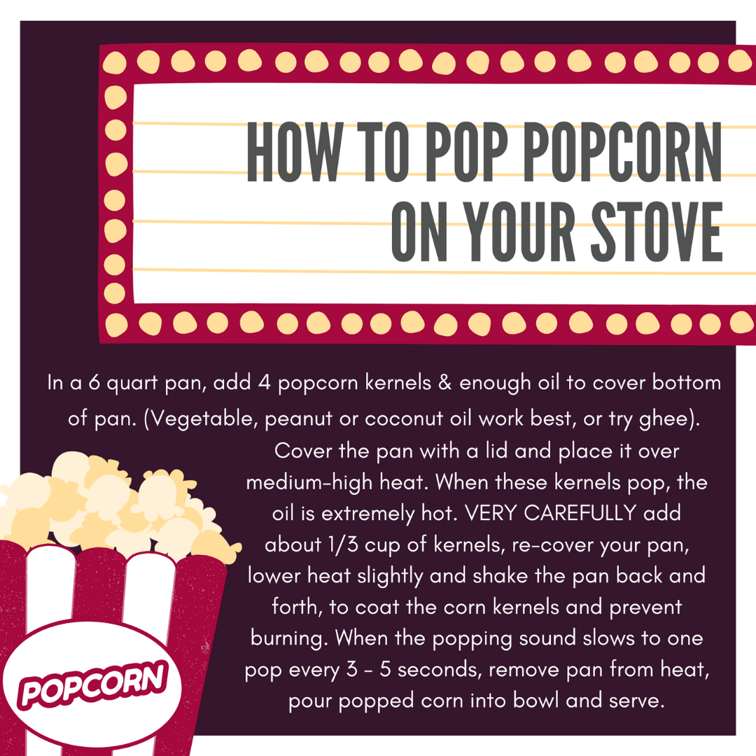 Popcorn Kernels - Movie Night Theater Snack - Half Pound Bag
