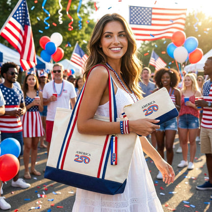 America250™ Premium Canvas Tote Bag - Officially Licensed