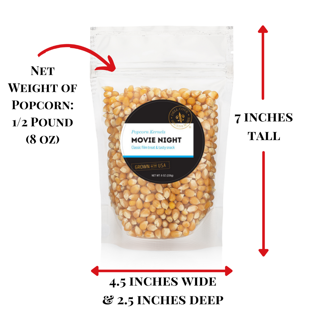 Popcorn Kernels - Movie Night Theater Snack - Half Pound Bag