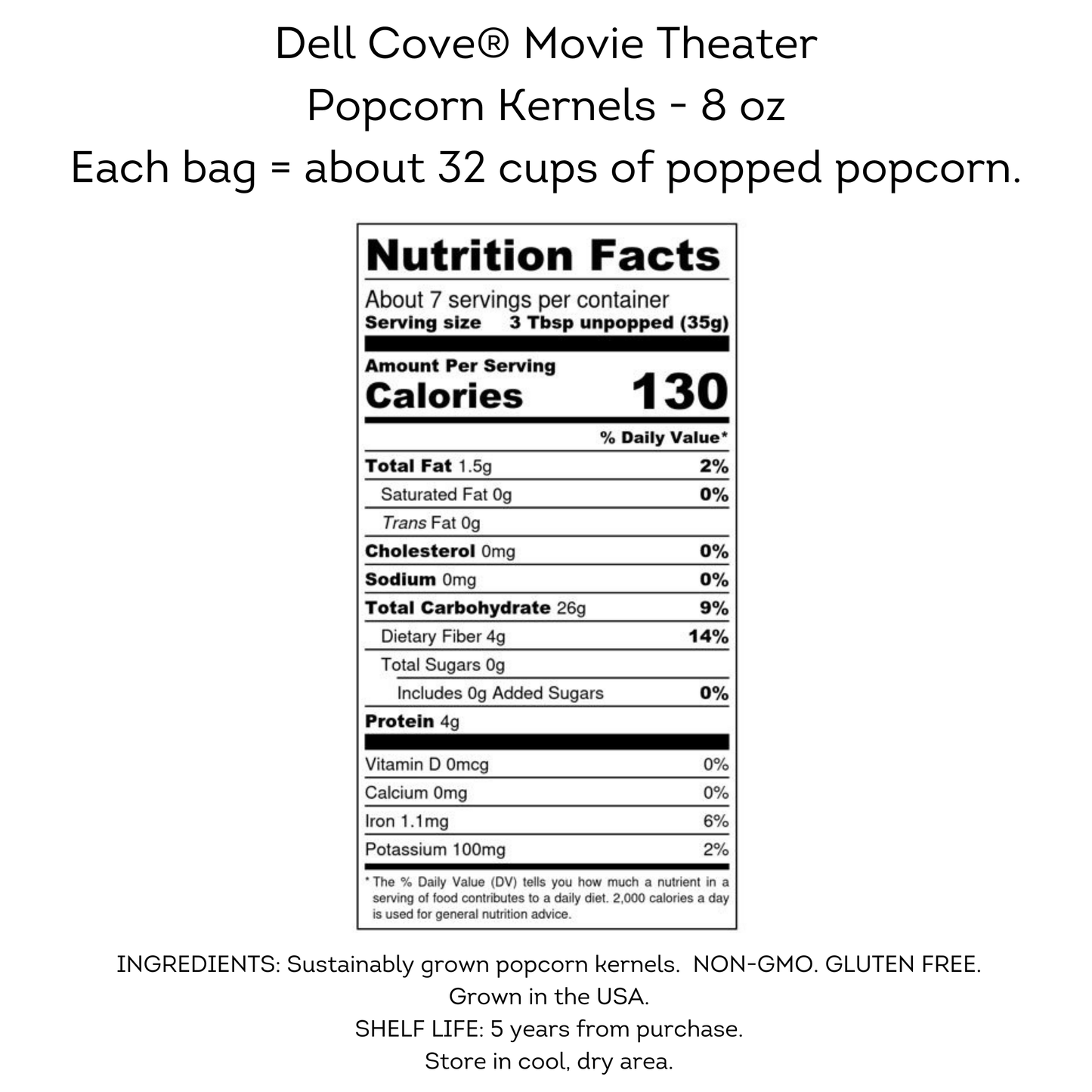 Popcorn Kernels - Movie Night Theater Snack - Half Pound Bag
