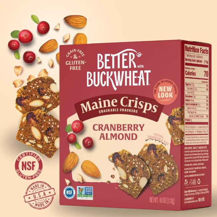 Better with Buckwheat Maine Crisps - Cranberry Almond