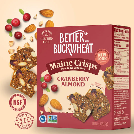 Better with Buckwheat Maine Crisps - Cranberry Almond