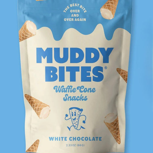 Muddy Bites White Chocolate Waffle Cone Snacks