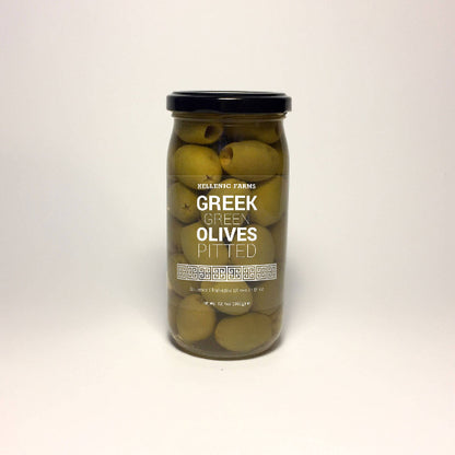 Hellenic Farms Greek Green Pitted Olives