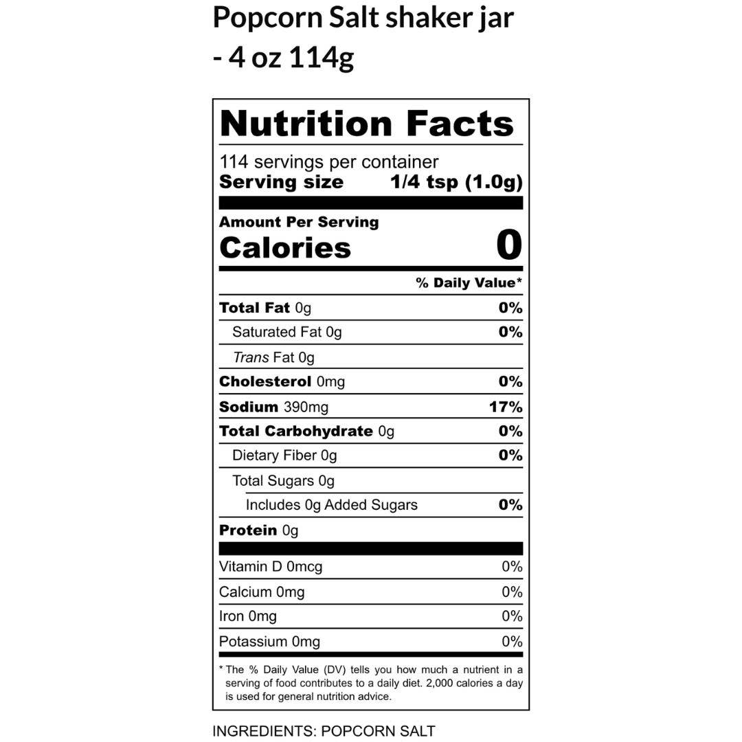 Popcorn Salt | Movie Night Extra Fine | Spice Shaker Jar